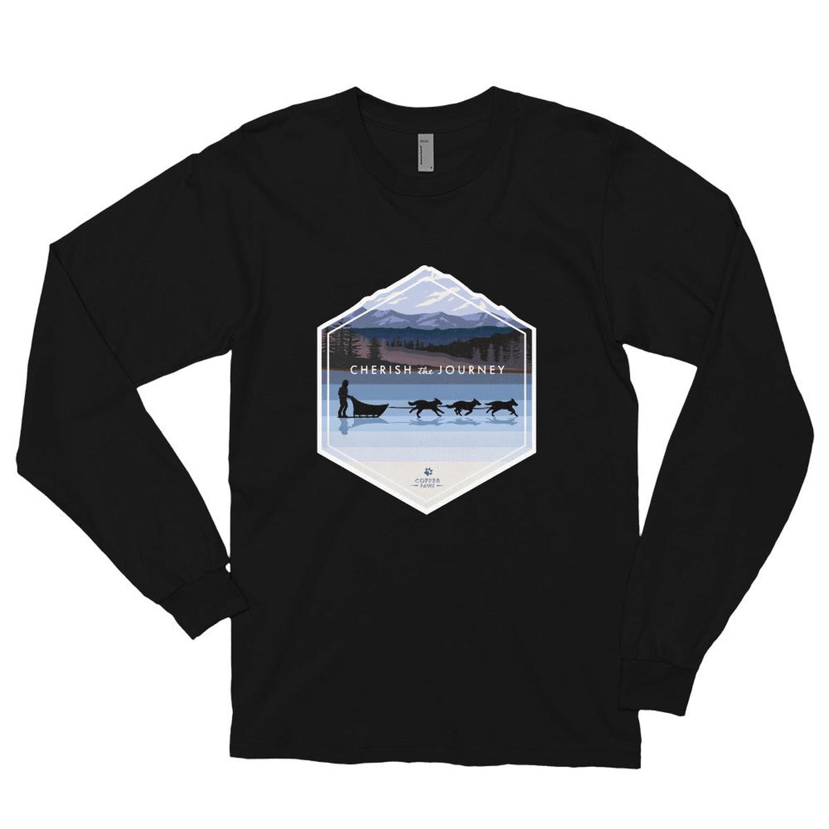 Sledding Journey Long Sleeve Shirt - Black | 2XL