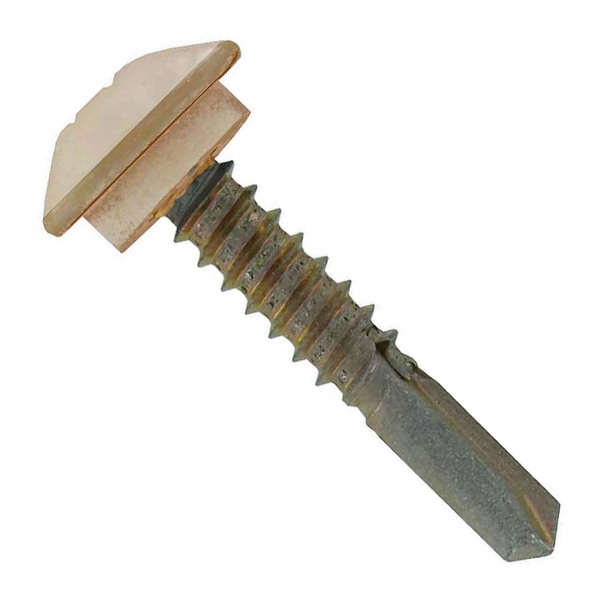 ST Fastening #12-14 x 1-1/4" Eclipse Steelbinder Self-Drilling Metal Roofing Screw - Tan, Pkg 250