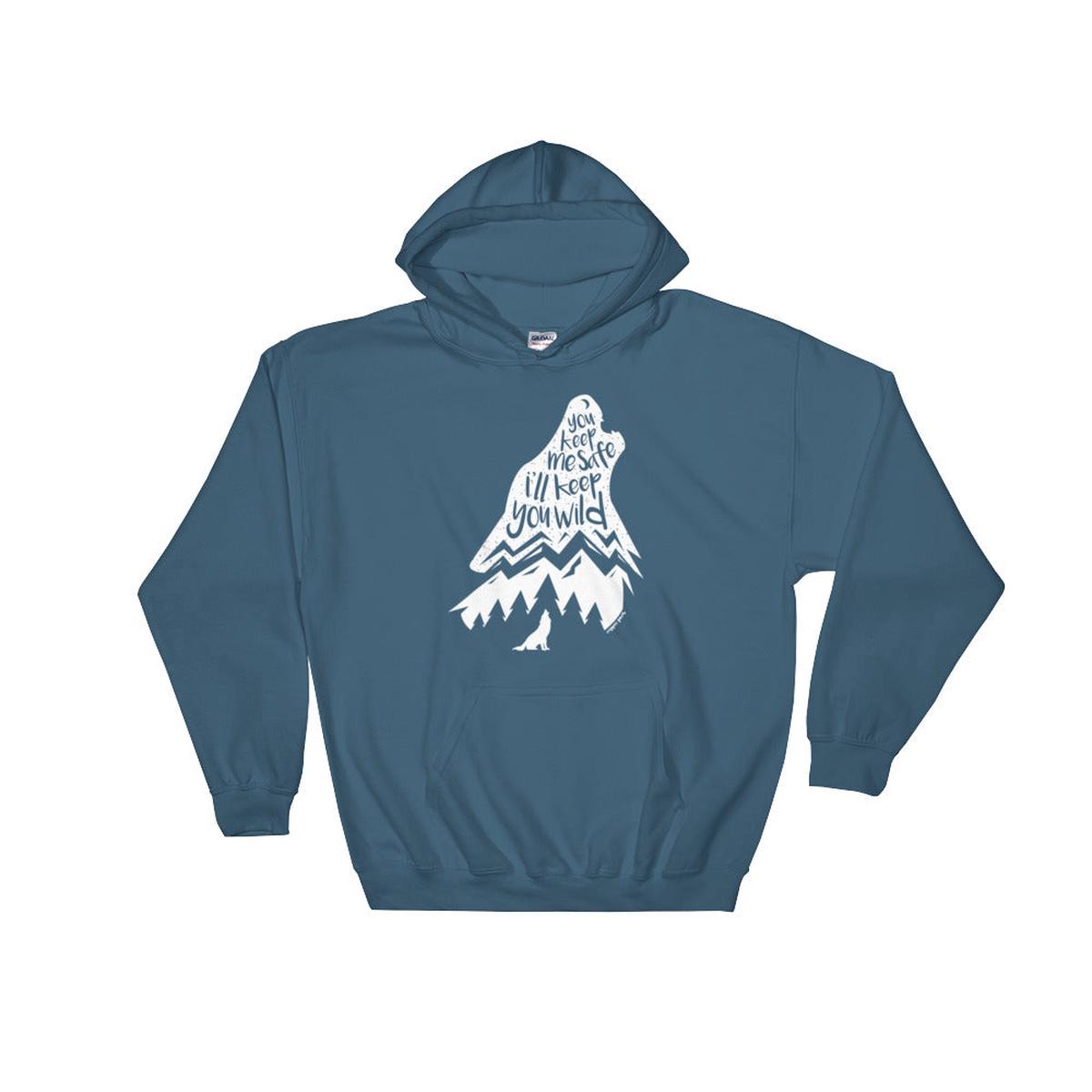 Wild Wolf Hoodie - Indigo Blue | XL