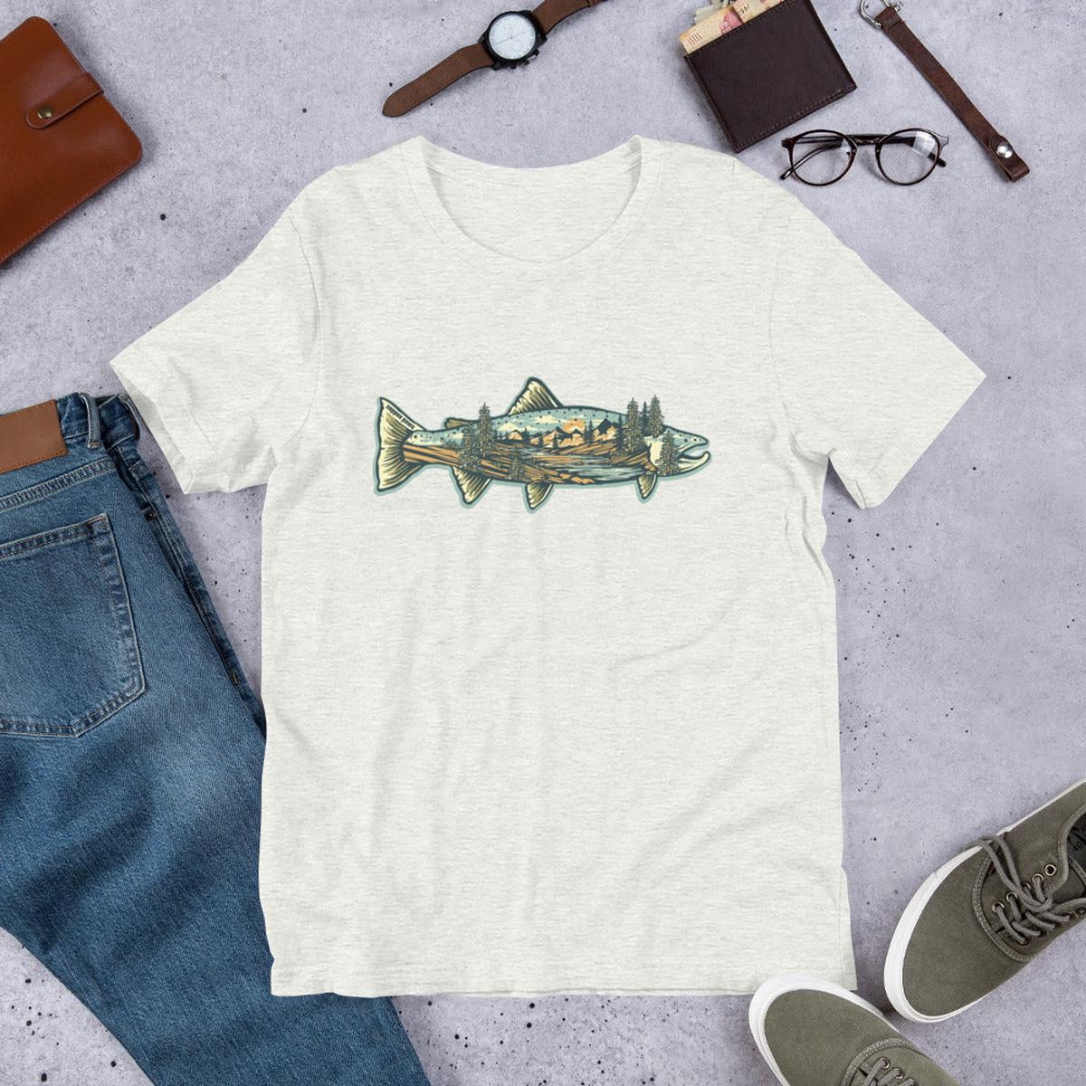 River Trout Tee - Ash | 2XL