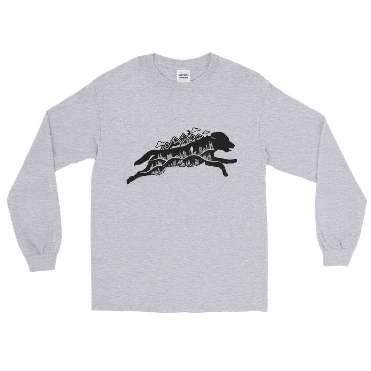 Running Wild Long Sleeve Shirt - Sport Grey | 4XL