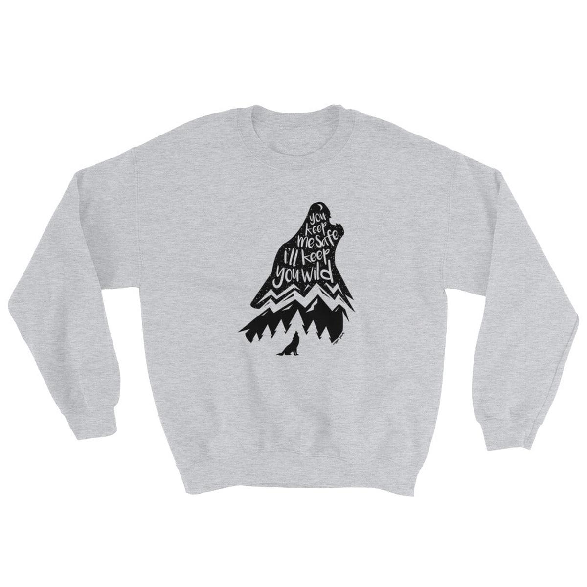 Wild Wolf Sweatshirt - Sport Grey | 5XL