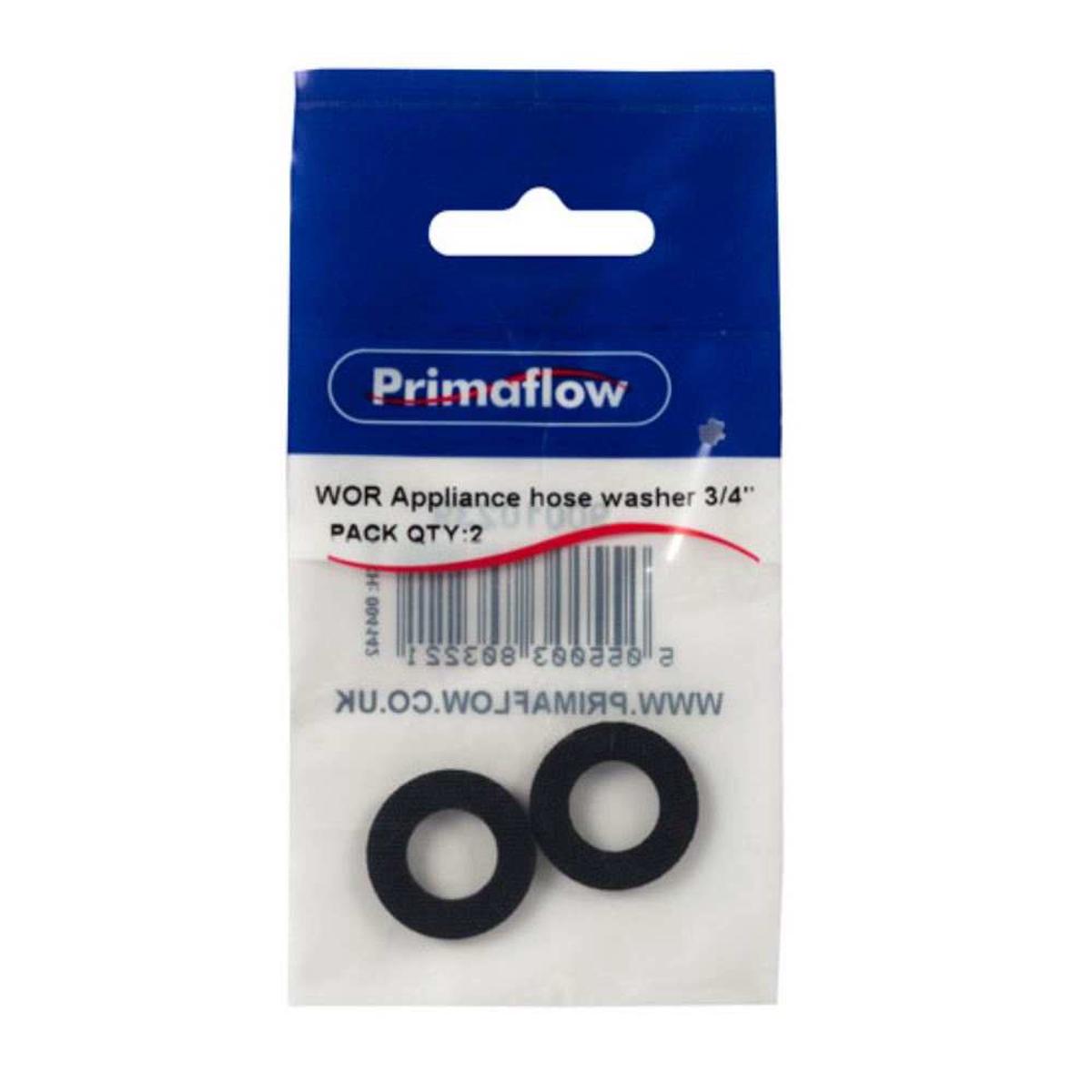 PRIMAFLOW WOR APPLIANCE HOSE WASHER 3/4IN (PK2)