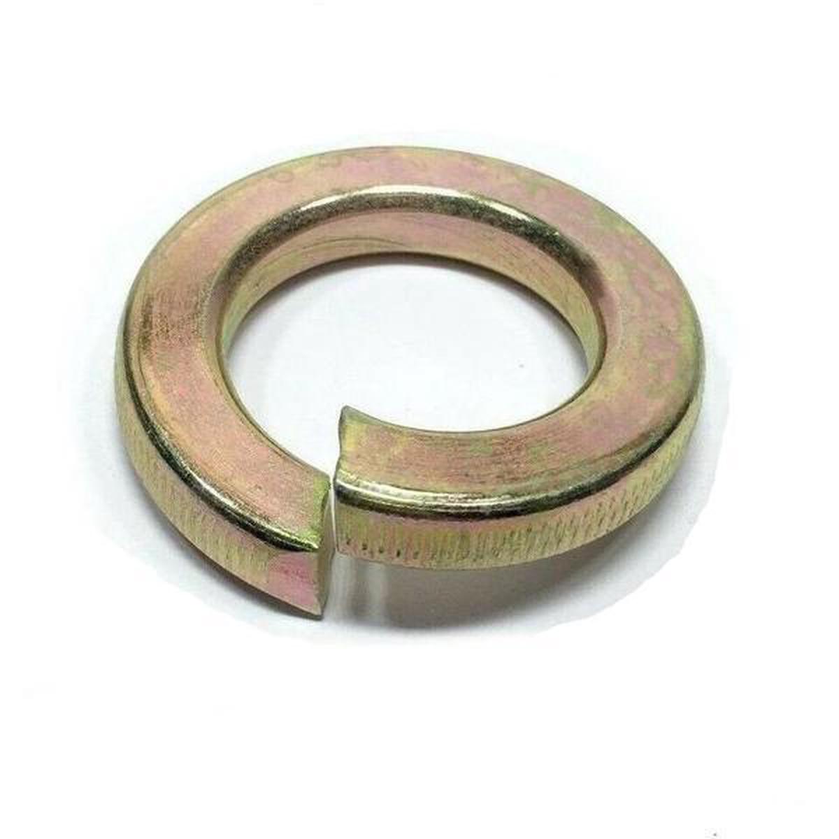 1 1/2" Split Lock Washers Grade 8 Hardened Yellow Zinc