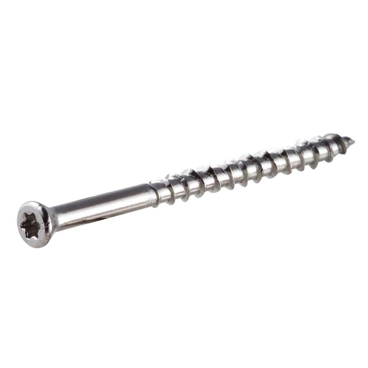 #7 x 1 5/8 Simpson Trim Head Deck-Drive DWP WOOD Screw 316 Stainless Steel (T15) - Box (1 lb. - 195)