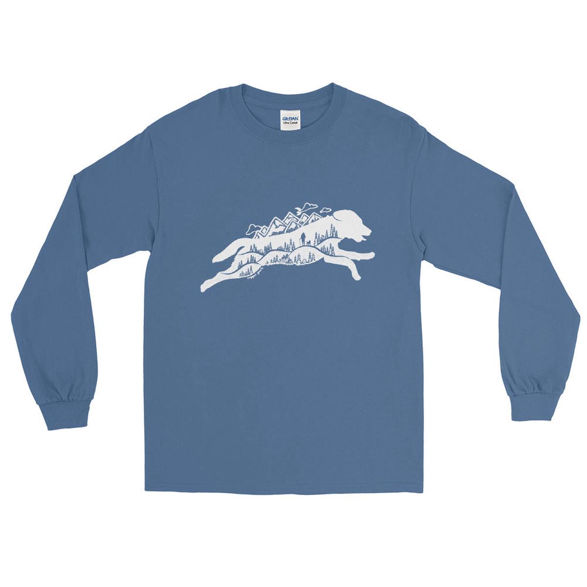 Running Wild Long Sleeve Shirt - Indigo Blue | 2XL