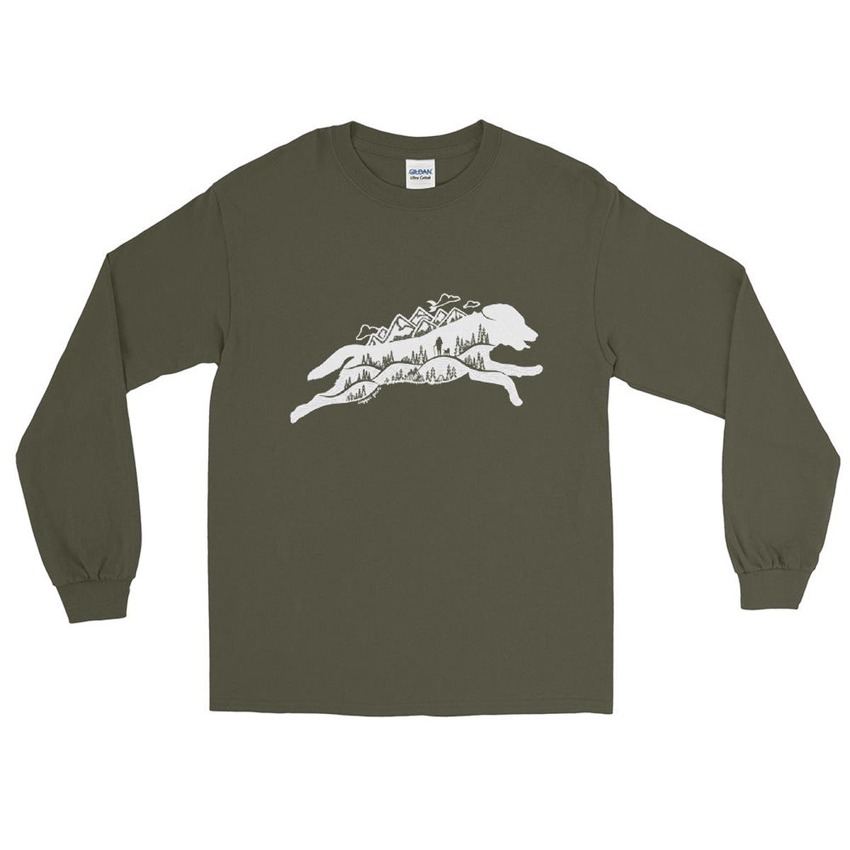 Running Wild Long Sleeve Shirt - Military Green | M