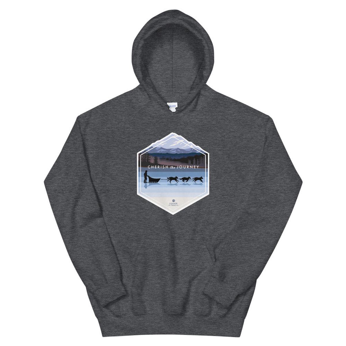 Sledding Journey Hoodie - Dark Heather | M