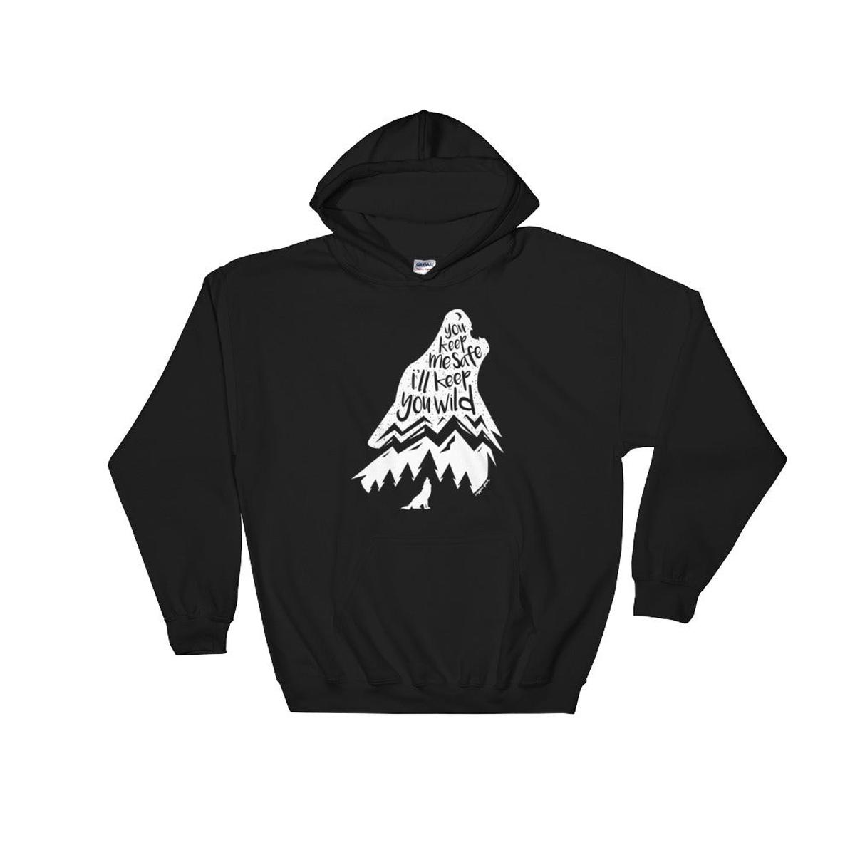 Wild Wolf Hoodie - Black | 5XL