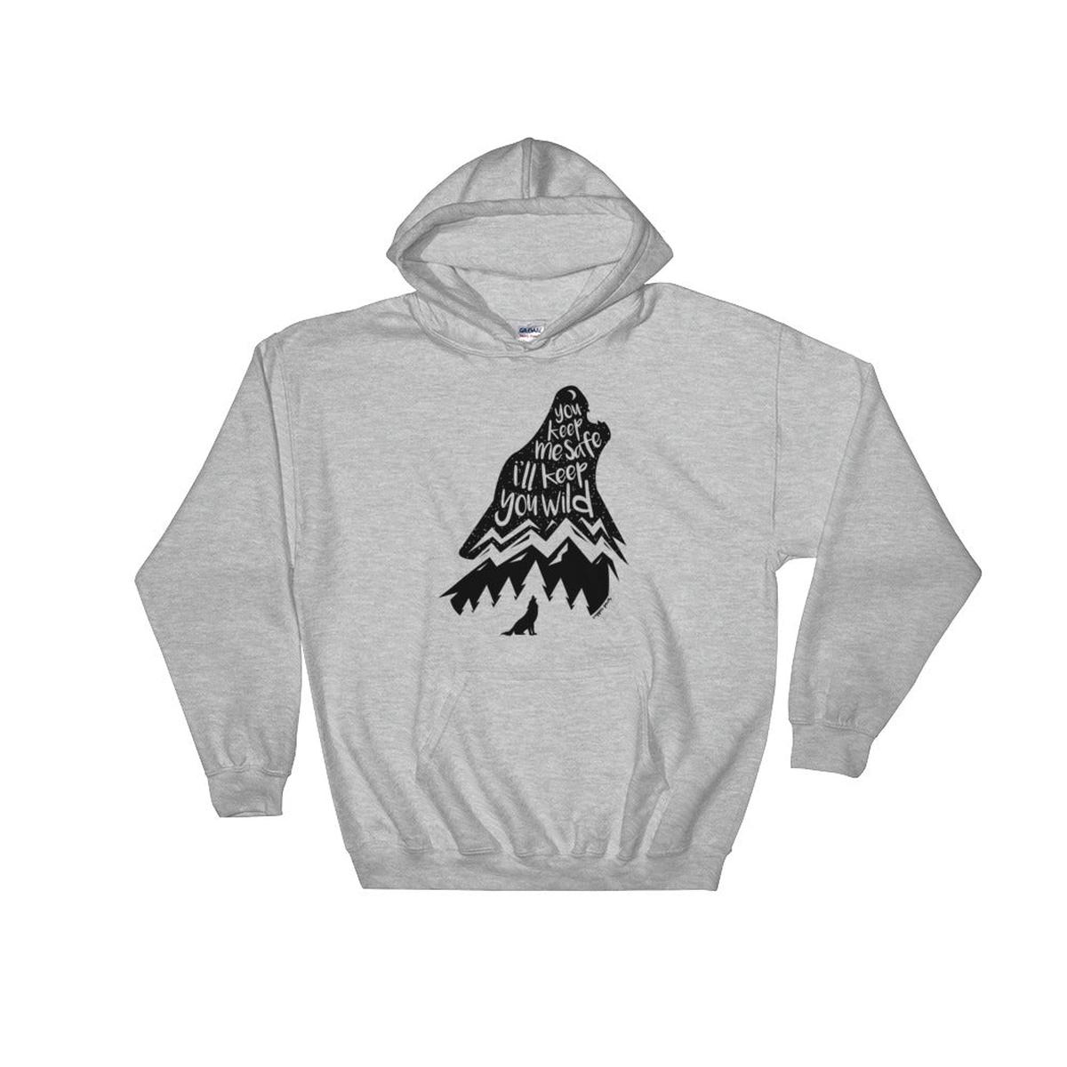 Wild Wolf Hoodie - Sport Grey | 3XL