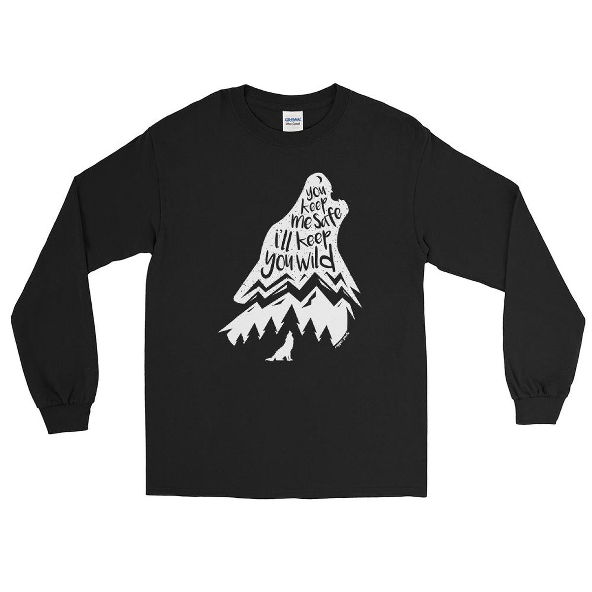 Wild Wolf Long Sleeve Shirt - Black | M