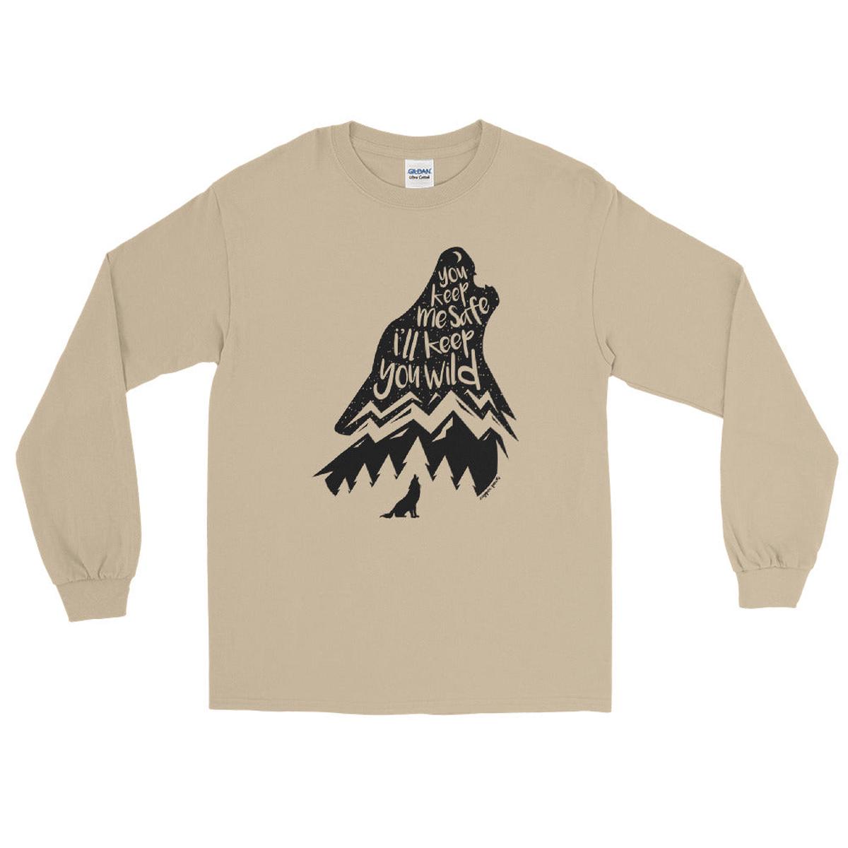 Wild Wolf Long Sleeve Shirt - Sand | L