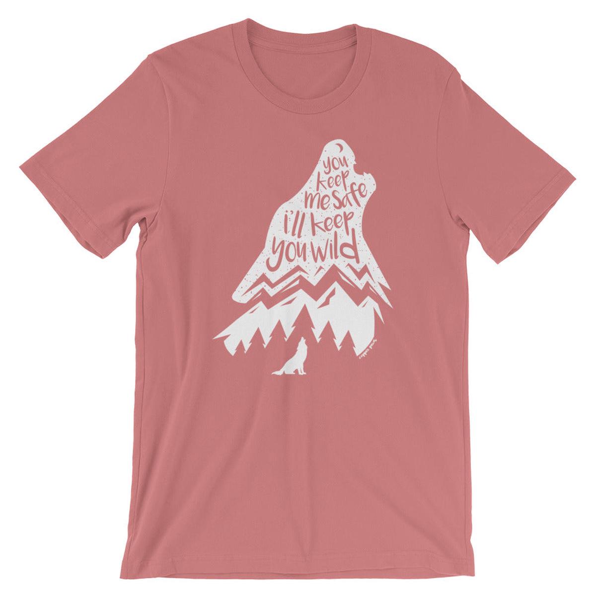 Wild Wolf Tee - Mauve | L