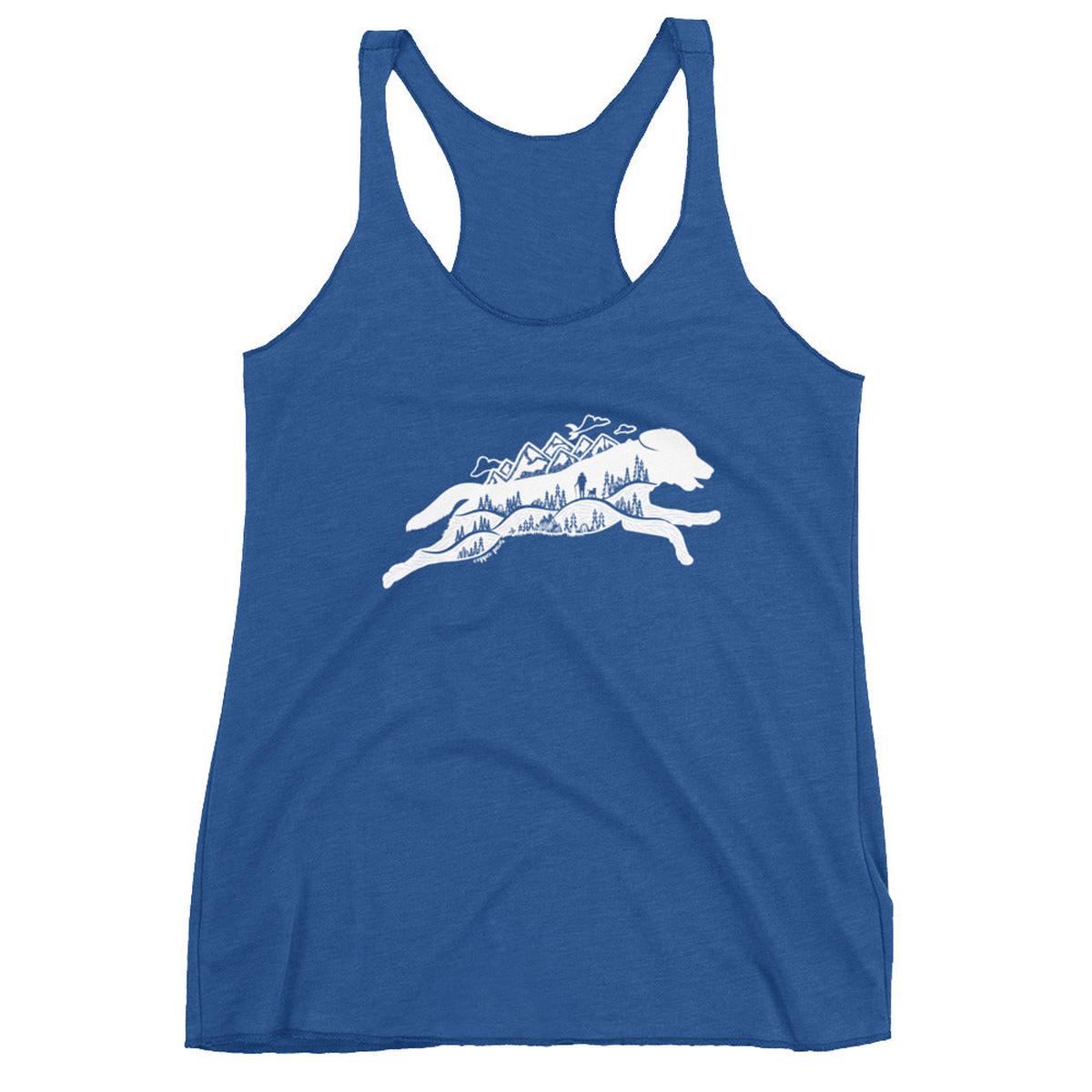 Running Wild Women's Tank - Vintage Royal | S