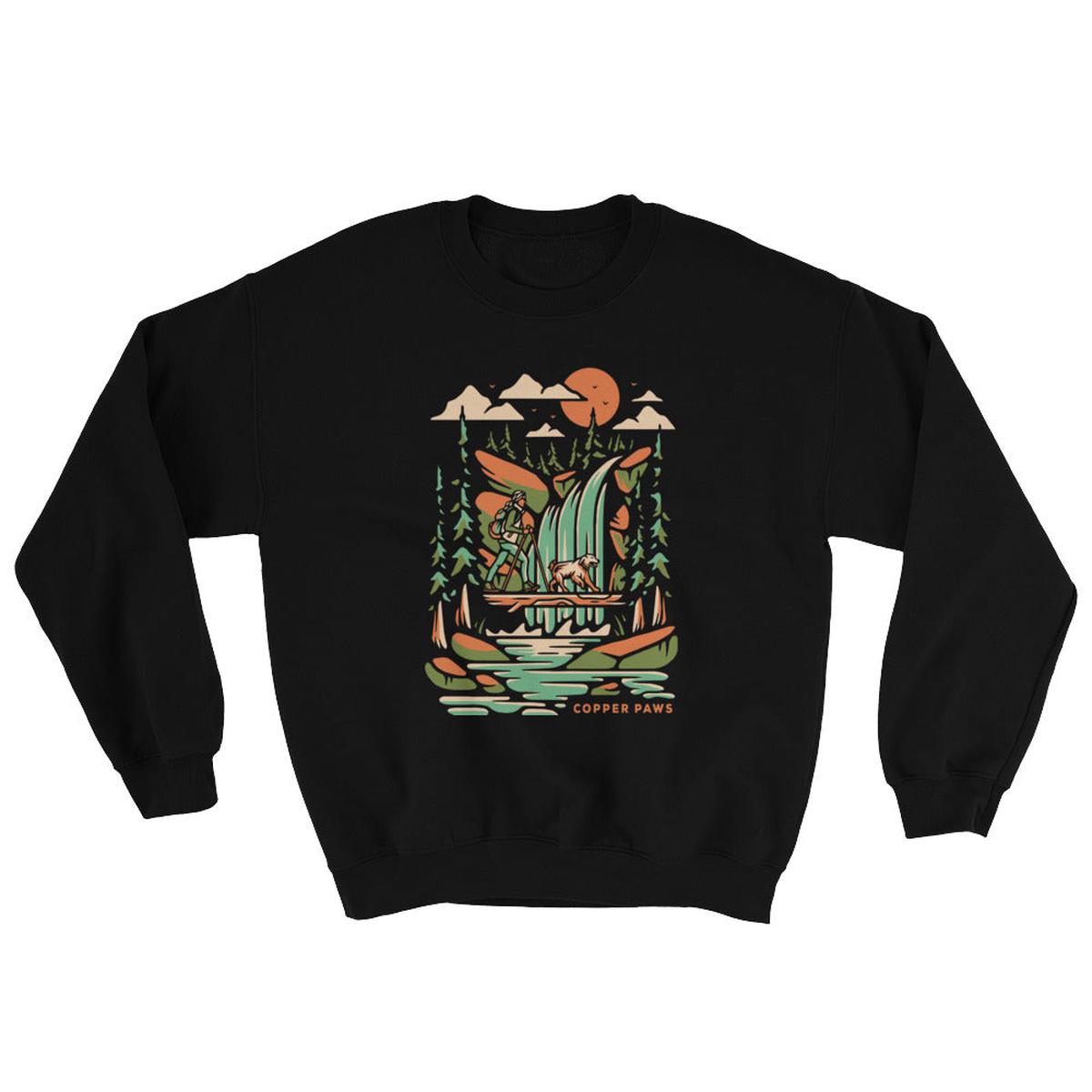 Waterfall Hike Sweatshirt - Black | 4XL