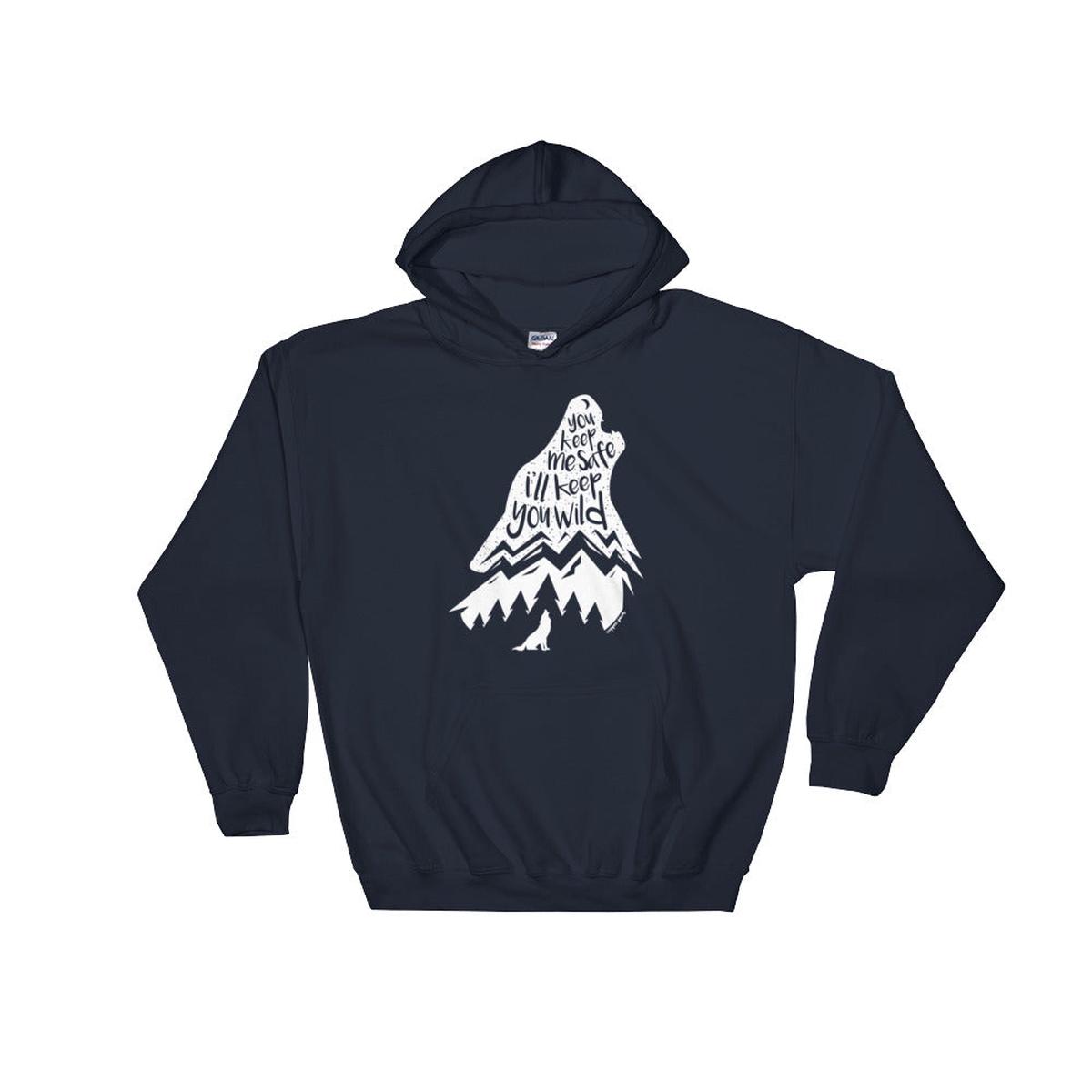 Wild Wolf Hoodie - Navy | S
