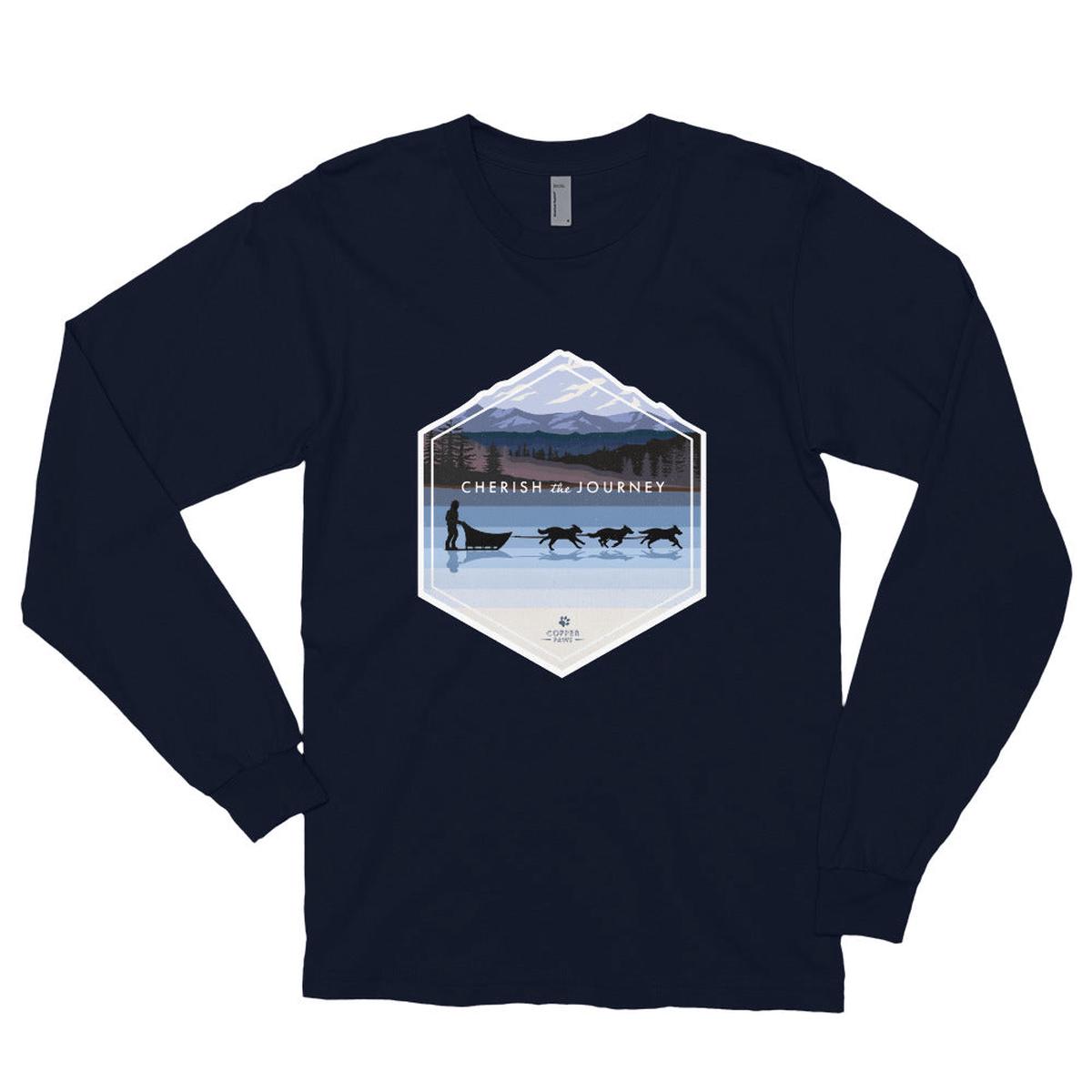 Sledding Journey Long Sleeve Shirt - Navy | M