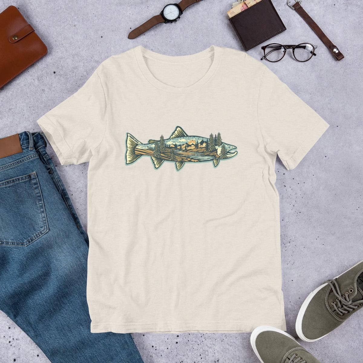 River Trout Tee - Heather Dust | 2XL