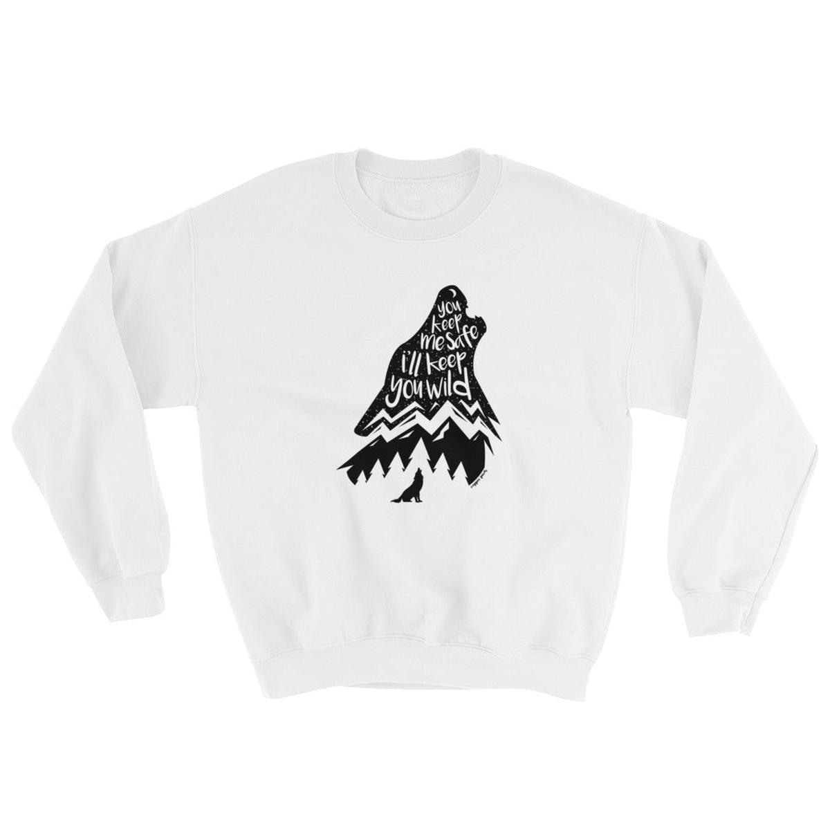 Wild Wolf Sweatshirt - White | 4XL