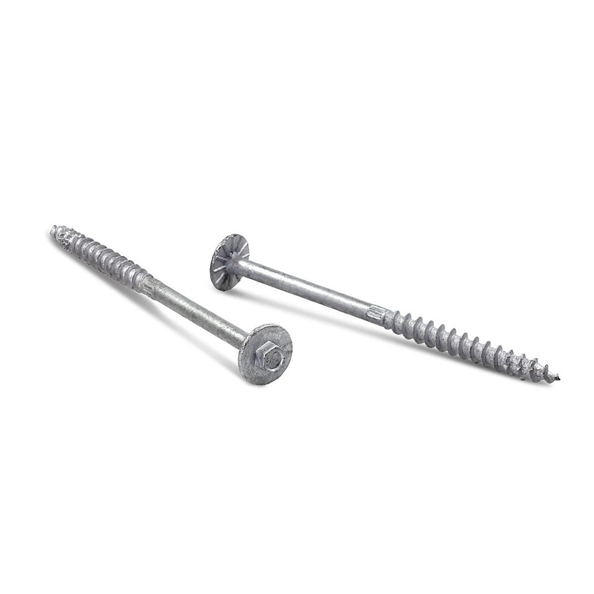 0.276 x 12 Simpson Strong-Drive SDWH TIMBER-HEX Hot Dipped Galvanized 3/8 in. Hex Head Screw - Box (150)