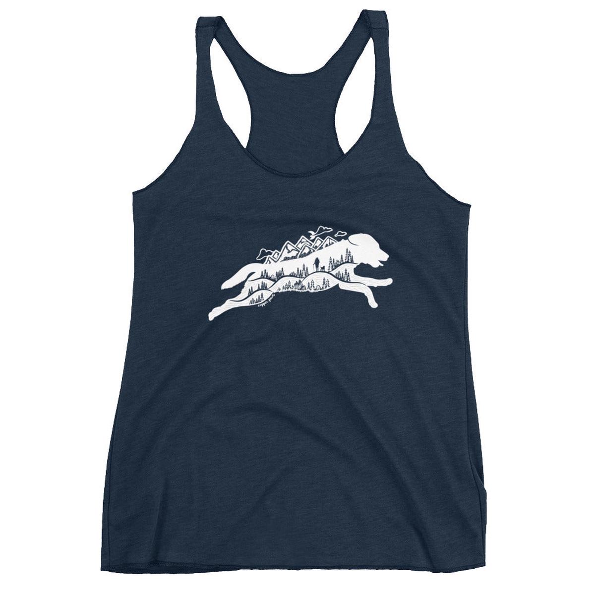 Running Wild Women's Tank - Vintage Navy | L
