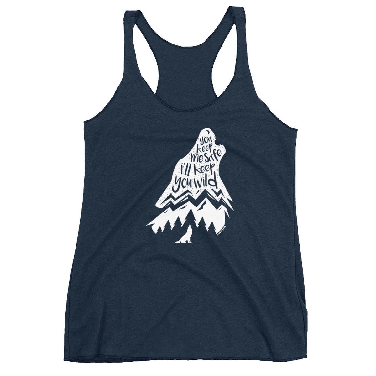 Wild Wolf Women's Tank - Vintage Navy | M