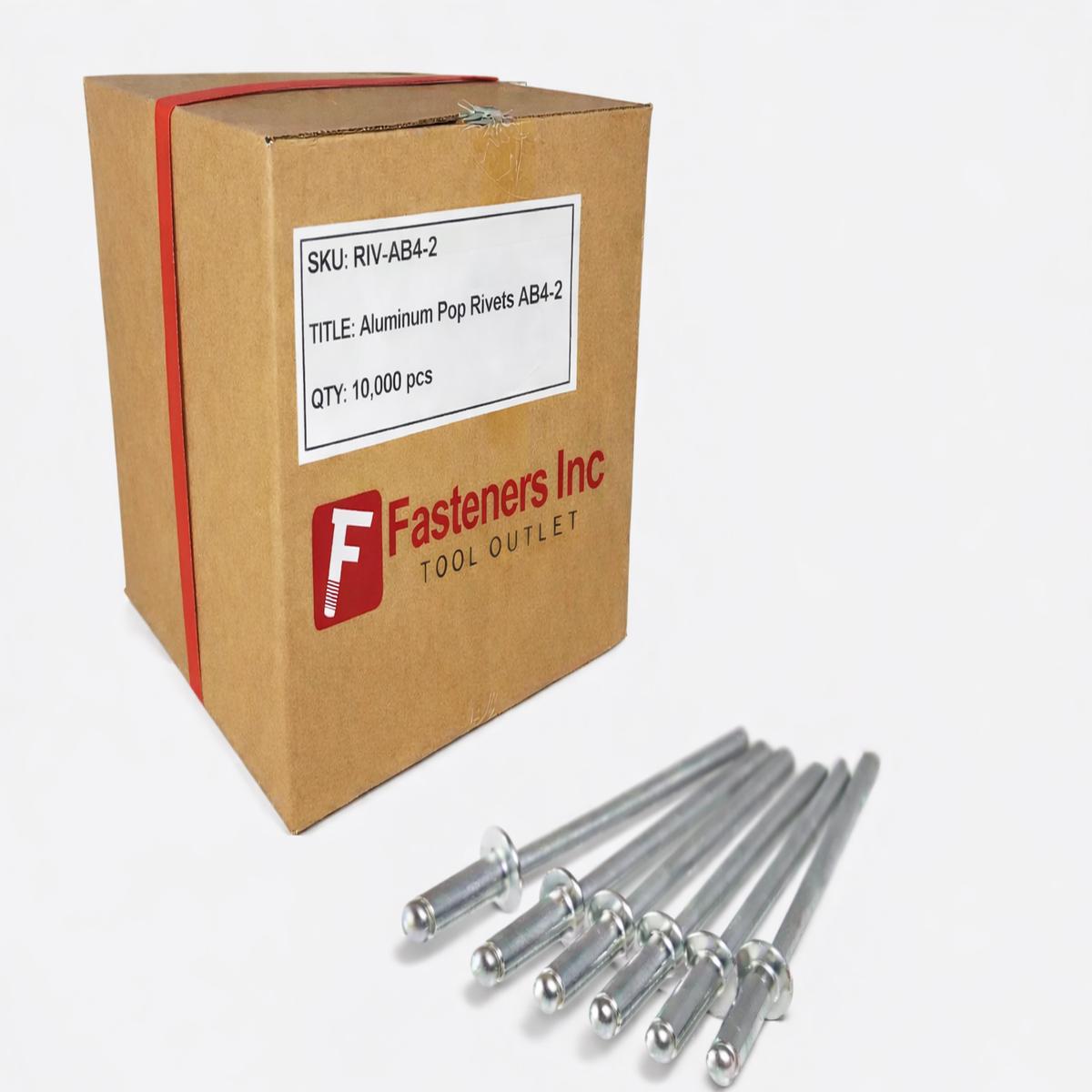 1/8" Dia. x 1/8" Grip Range POP Rivets ALL Aluminum 4-2 ABA42