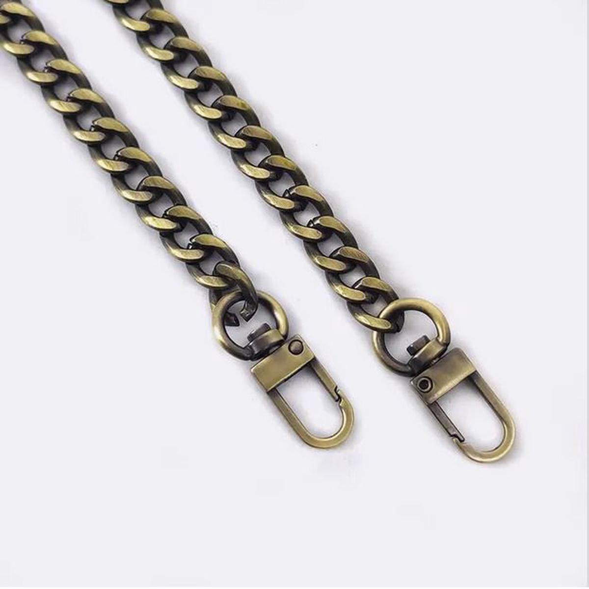 3/8" (9mm) Chain With Clasps / 47" (120cm) Length - Antique Brass