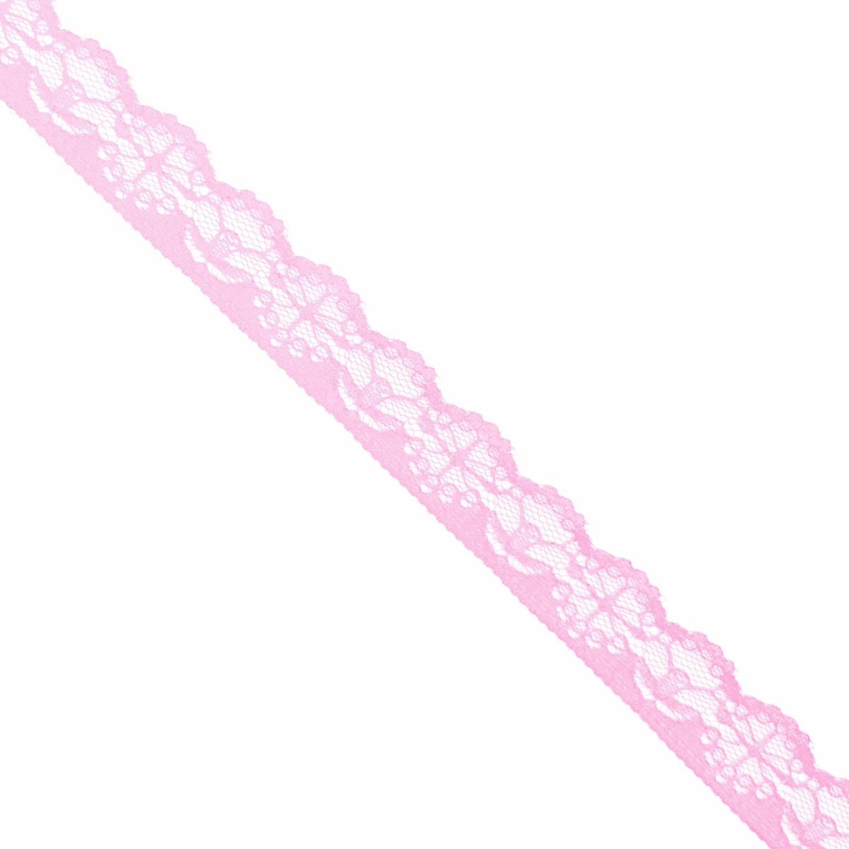 7/8" Scalloped Lace Trim - 11 Colours (By the Yard) - Pink | 1 Yard
