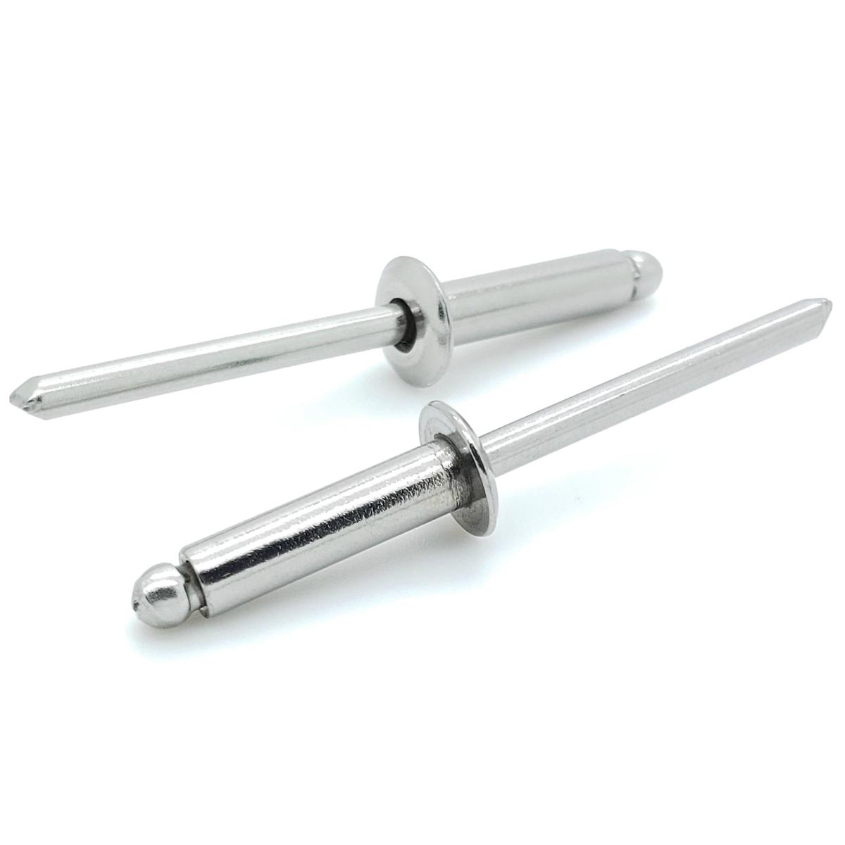 Aluminum Blind Rivets (#6-10) 3/16" Diameter x 5/8" Grip, 100 Qty (BCP191)