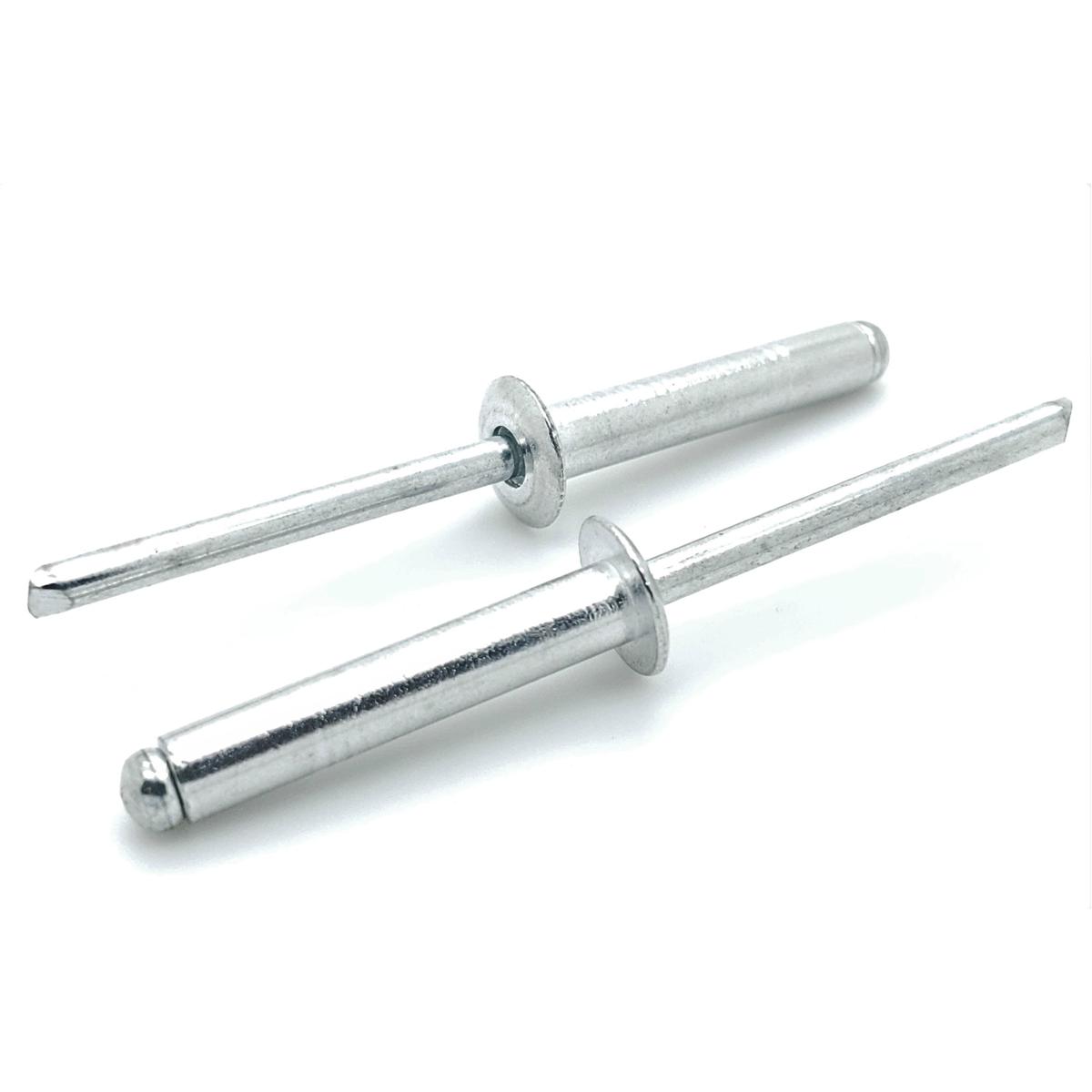 Aluminum Blind Rivets Bulk (#6-12) 3/16" Diameter x 3/4" Grip, 1000 Qty (BCP479)