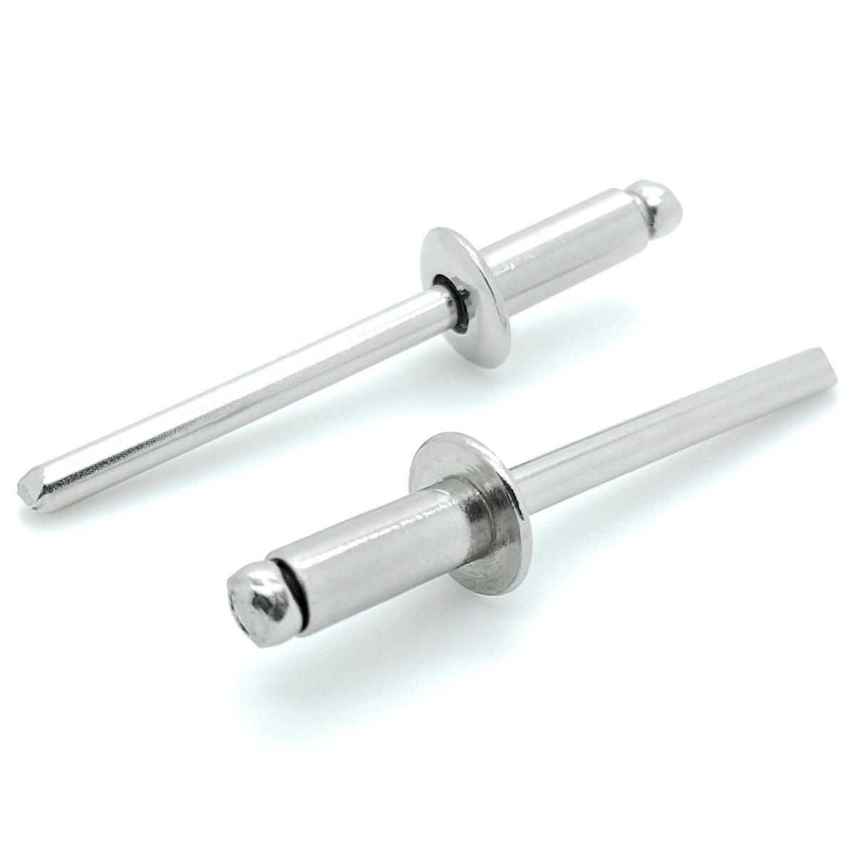 Aluminum Blind Rivets Bulk (#6-4) 3/16" Diameter x 1/4" Grip, 1000 Qty (BCP474)