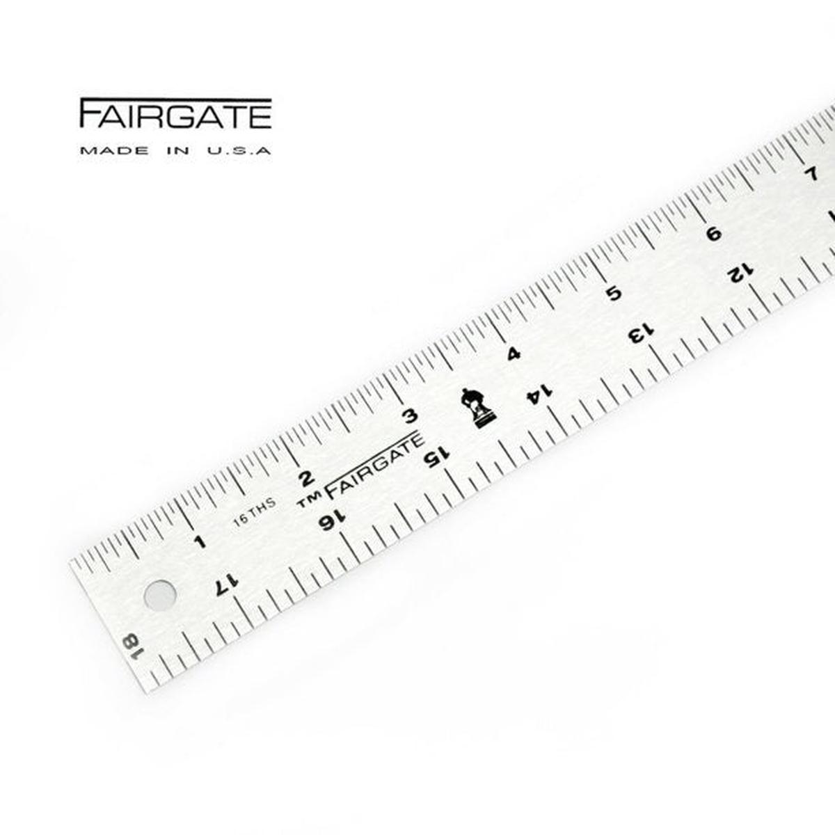 Fairgate Standard Aluminum English Ruler - 15", 18", 24", 36" - 18"
