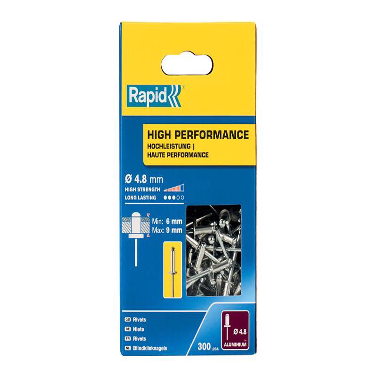 Rapid  High Performance Rivets 4.8 x 12mm (Box 300)