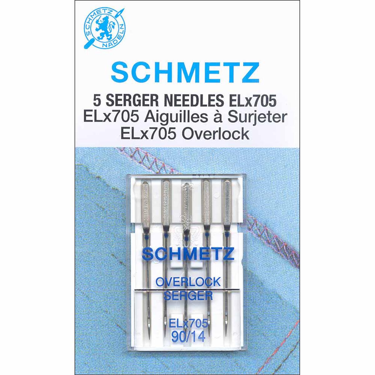 SCHMETZ #1821 Overlock Serger Needles Elx705 - 5 count - 90/14