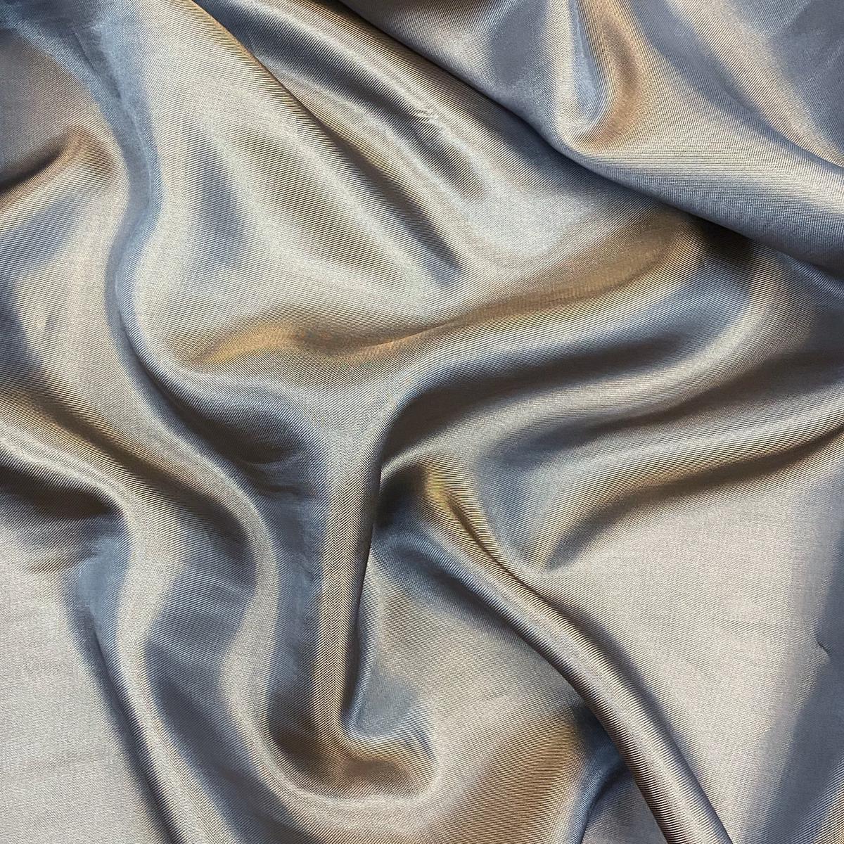 Two Tone Acetate Twill Lining - Blue Overtone, Copper Undertone