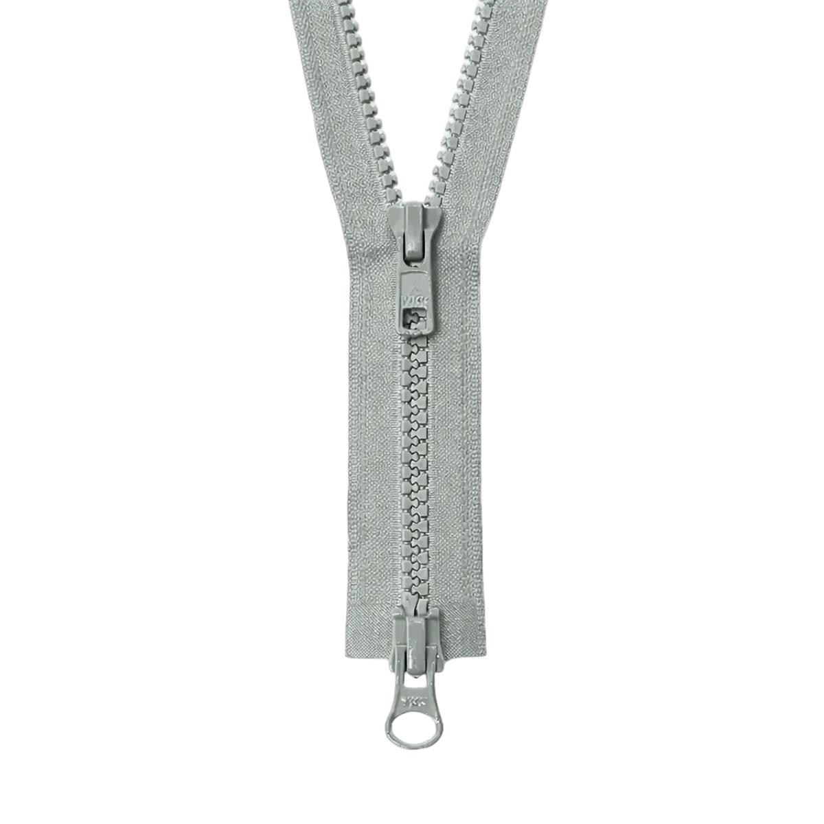 YKK VISLON #5VS Plastic Two-Way Open End Zipper  Medium Grey 578 (5 Sizes)